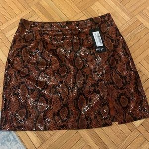 Never worn faux snake skin skirt size M